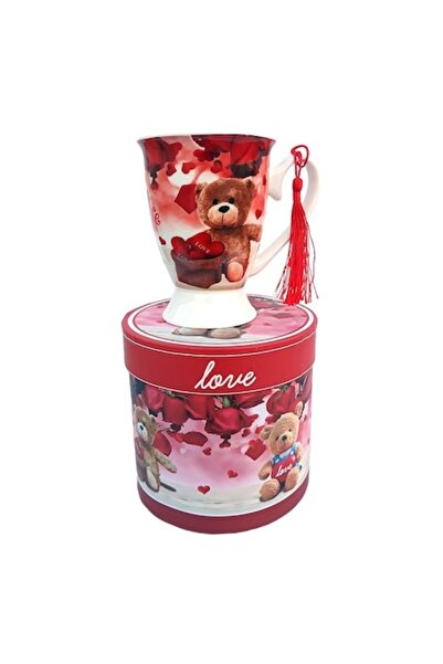 OEM Cană ceramică cu design de sfoară și ursuleți și inimioare, ambalată într...