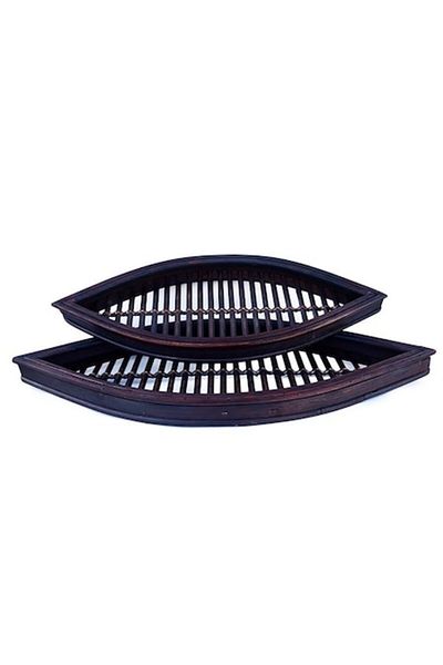 OEM Set 2 fructiere ratan - luntre, 60x24cm