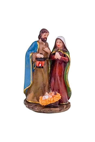 OEM Ornament din rășină cu oameni și felinar, 8x13 cm