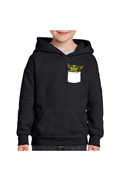 OEM Hanorac copii Baby Yoda White Pocket, Star Wars