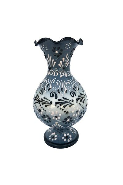 OEM Ceramic Vase with Floral Pattern, M4, 9x17 cm