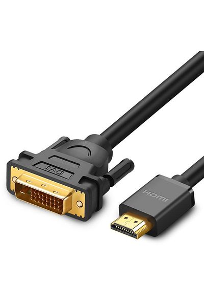 Ugreen Adaptor cablu DVI - HDMI FHD 60Hz 1.5m negru