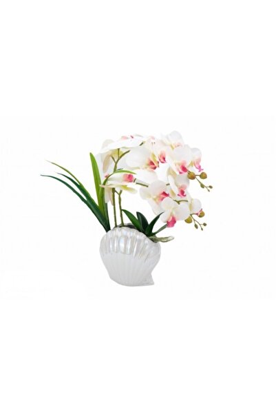 OEM Decoratiune orhidee artificiala in ghiveci, ceramica/textil 17x12x43 cm multicolor M4