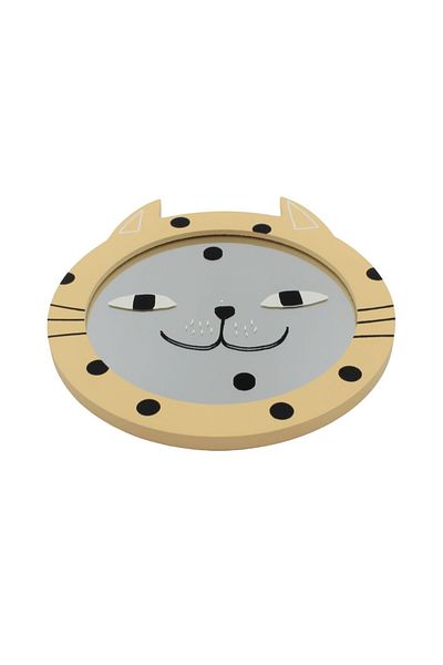 Gift Design Round animal mirror 16x16 cm tiger