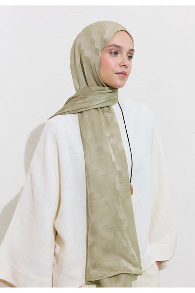 Freshscarfs Nori Silky Jacquard Shawl Mink