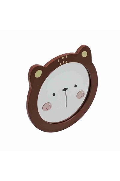 Gift Design Round animal mirror 16x16 cm bear