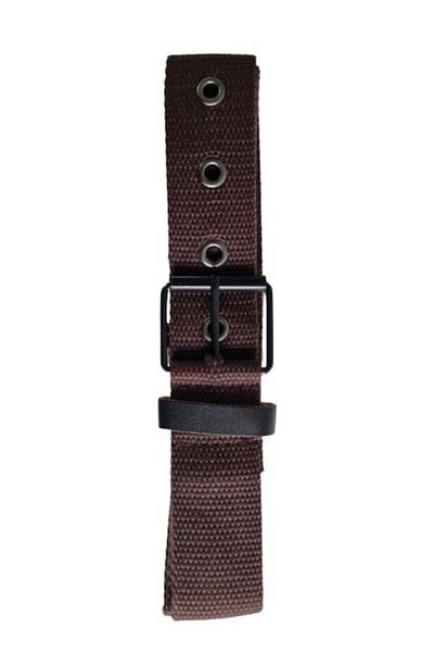 OEM Belt made of canvas, metal buckle, 120cm length, 4cm width, brown