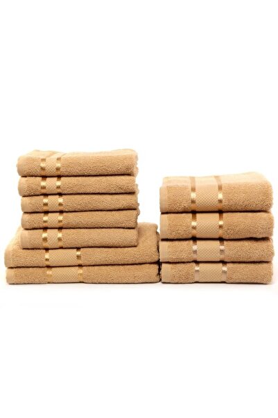 OEM Set 11 Bath Towels, Cotton, 400g/m², 30x50cm/50x90cm/70x135cm, Brown