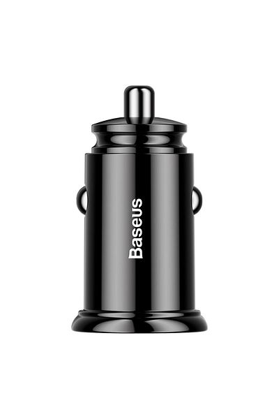 Baseus Inteligentna ładowarka samochodowa Circular 2x USB QC3.0 Quick Charge 3.0 SCP AFC 30W czarny