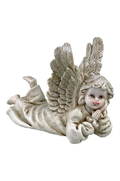 OEM Decoratiune ingeras cu aripi ganditor, rasina, 19x14 cm, gri antracit
