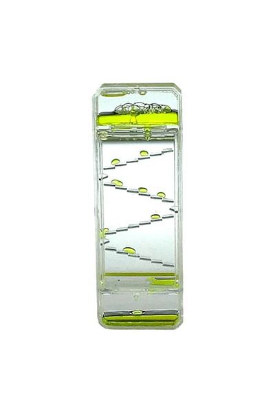 OEM Decoratiune din plastic cu lichid si bule, 6x16 cm, transparent-galben