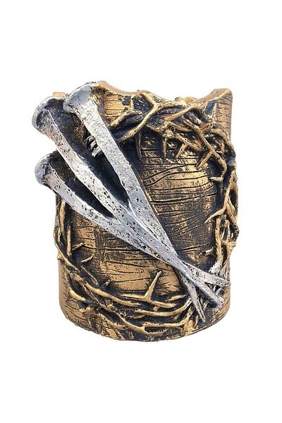 OEM Pen holder made of resin with crown of thorns, 7x9cm, M1