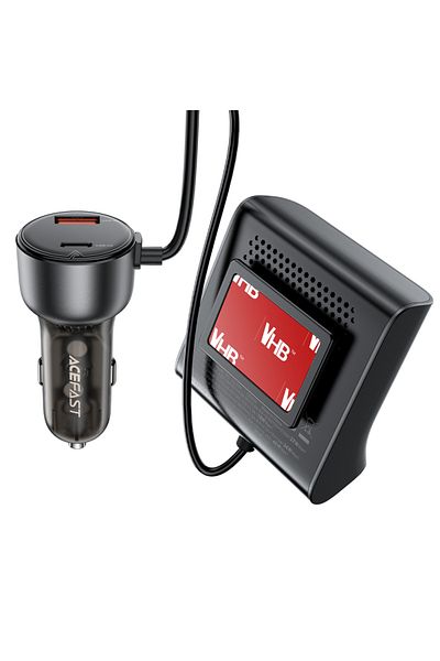 Acefast Încărcător auto 138W, stație de încărcare, 6 porturi USB, negru