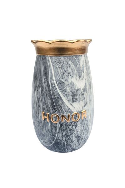 OEM Ceramic Vase in Degrade with 'Honor' Text, 11x18 cm