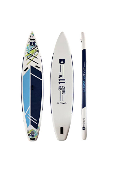 Rebuwo Pro Sup Şişme Sörf Tahtası Stand Up Paddle Board 79*381*15 Cm Mavi Yarış Board