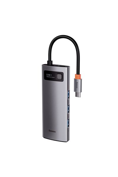 Baseus Multifunkcjonalny HUB USB 5w1 USB-C PD 100W HDMI szary