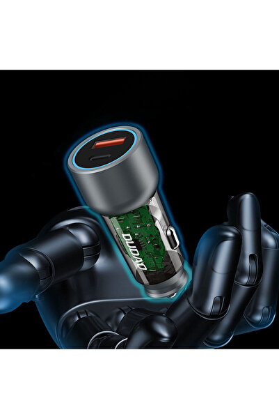 DUDAO Încărcător auto R4T 30W USB-A USB-C - Gri