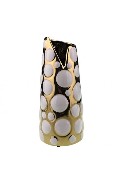 OEM Vază ceramică cu buline, 13x29 cm, multicoloră