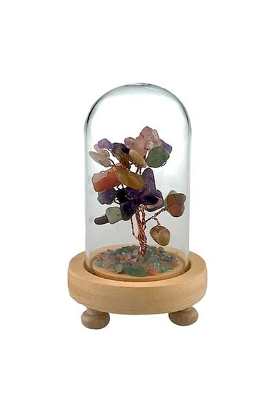 OEM Decoratiune pomisor in cupola, cu pietre de adventurin, 8x14 cm, multicolor