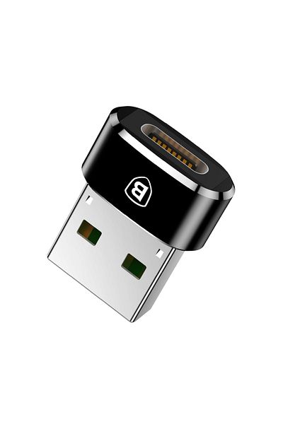 Baseus Mała przejściówka adapter wtyczka ze złącza USB-C na USB - czarny