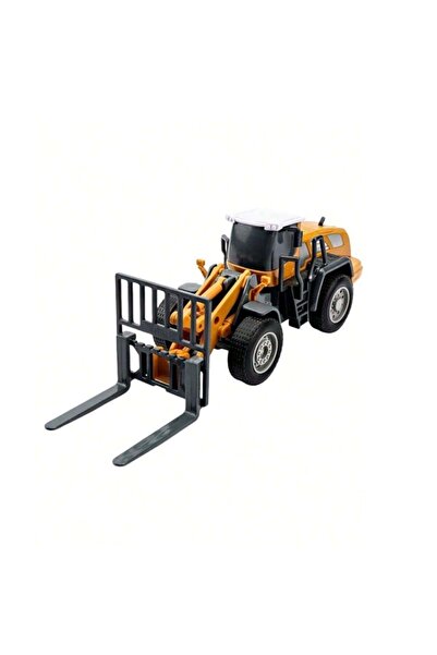 divendi-ro Toy tractor with forklift fork, for children 3 years+, plastic, 16cm, yellow