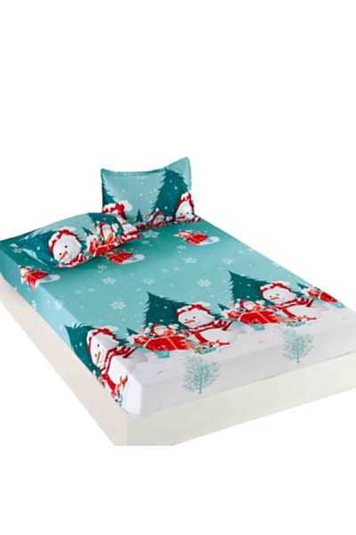 JOJO HOME Bed sheet and 2 pillowcases, Jojo Home, Finet, 2-person, 3 pieces, Winter Landscape, 160x200cm, Mult
