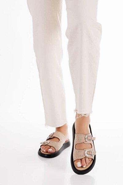 inyola شبشب نسائي بحزام مزدوج ومفصل من Troc ومشبك 6331