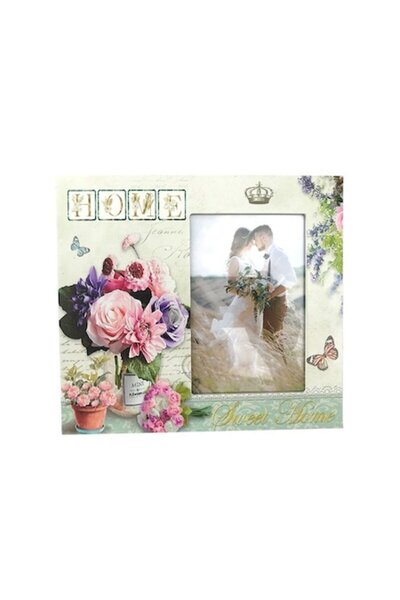 OEM Wooden Photo Frame with Roses, M1, 22x20 cm