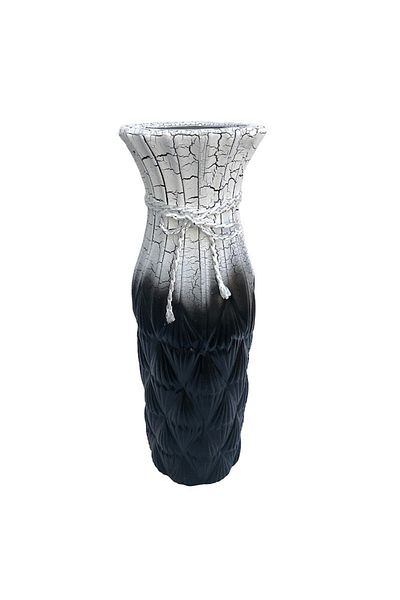 OEM Vază ceramică în două culori cu fundă de sfoară, M2, 19X32 cm