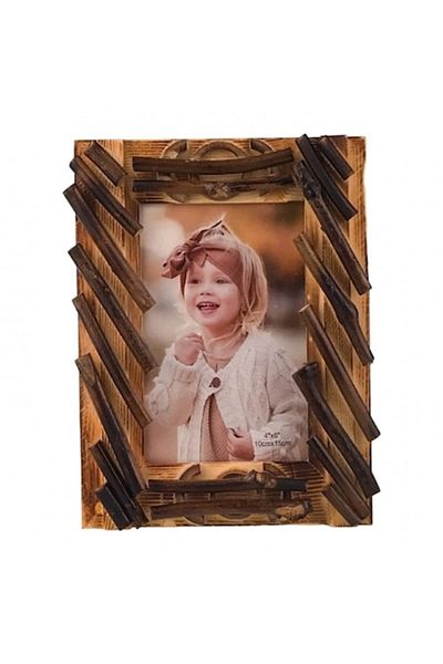 OEM Wooden Photo Frame with Diagonal Branches, 16x21 cm