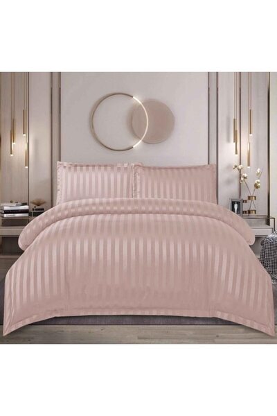 OEM Double Bedding Set, Uni, Damask, 4 Pieces, 2 Persons, 180X200cm, Coffee with Milk