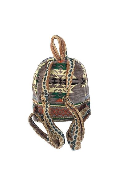 OEM Rucsac din material textil cu model traditional si buzunar mare in fata, M4, 23x27 cm