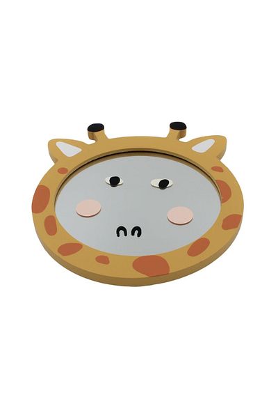 Gift Design Round animal mirror 16x16 cm giraffe