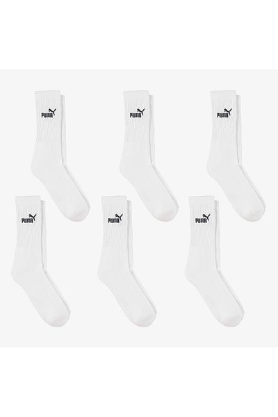Puma Elements Crew so Unisex White 6-Piece Socks