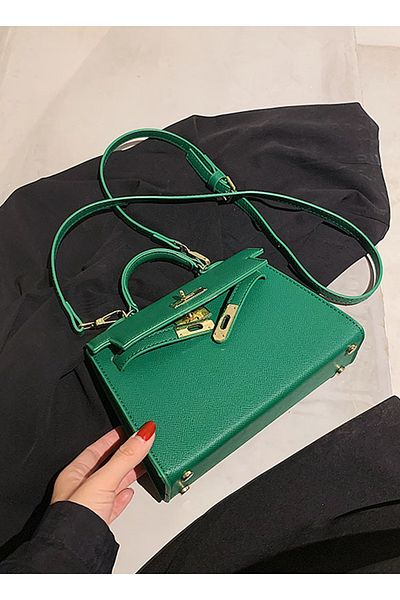 ETG Women's Fashionable Kelly Bag Portable Shoulder Bag 19*7*21CM