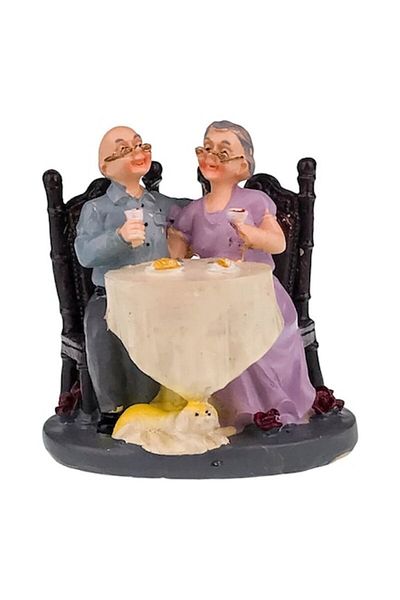 OEM Decoratiune din rasina, bunici la povesti, 10x10 cm, multicolor, M2