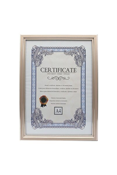 OEM Plastic Photo Frame A4, Wood Imitation, Cream, 24x32cm