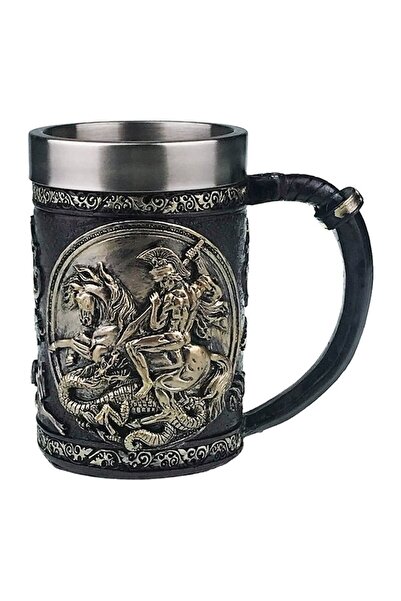 OEM Double-Walled Resin Mug with Stainless Steel Interior 10x14 cm