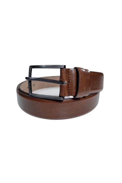 OEM Men's Belt, -Leather, Chestnut Brown, 3.5 cm Width, 115 cm