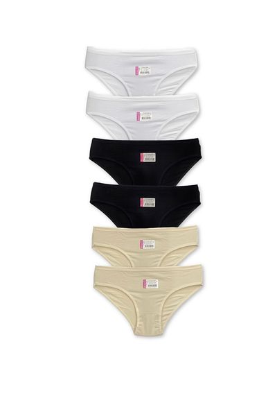 Yaldızlı 6-Pack of Plain Bikini Panties