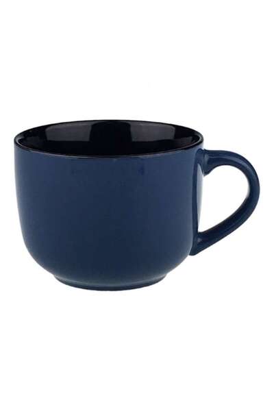 OEM Cană ceramică cu mâner, interior colorat, 11x9 cm albastru+negru