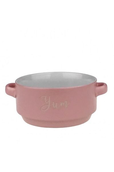 OEM Bol ceramic cu mânere, 13x6 cm roz