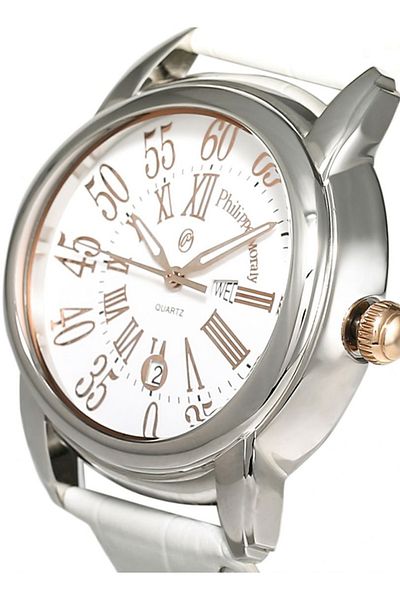 Philippe Moraly Men's Leather Analog Watch L1375CRWW