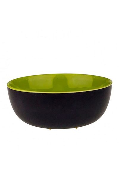 OEM Bol ceramic cu interior colorat, 15x6 cm verde