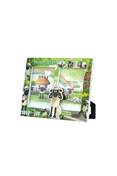 OEM Double frame made of plastic decorated with images of the character Shaun the Sheep, M1, 23x20 cm