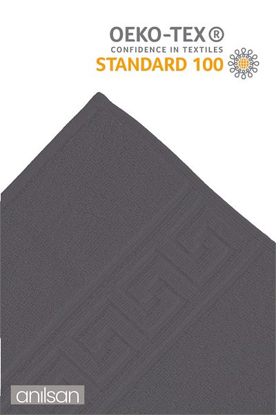 Anılsan 6-Piece Greek Anthracite Hand Towels - 50X90 Cm, 225 Gr, 100% Cotton, Spa and Hotel Towels, Daily Use