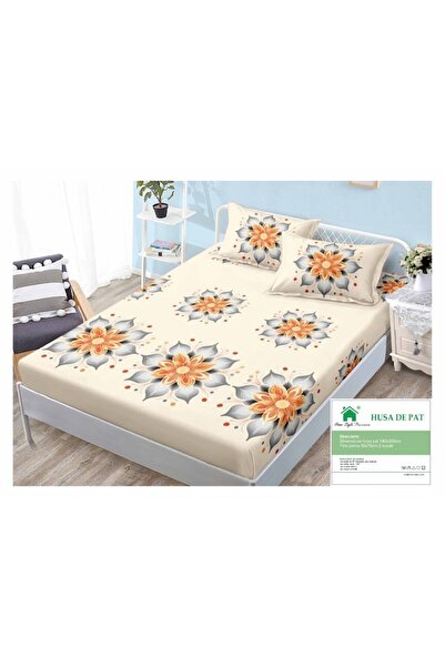 OEM Bed Sheet and Pillowcases, Finet, 3 Pieces, 1 Person, 140x200cm, Flower Print, Multicolor