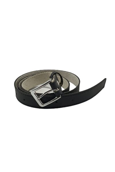 OEM Women's Leather Belt, Made in Romania, Black, 2cm Width, M1
