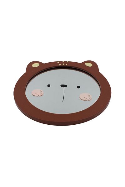 Gift Design Round animal mirror 16x16 cm bear