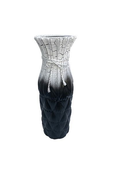 OEM Vază ceramică în două culori cu fundă de sfoară, M2, 19X32 cm
